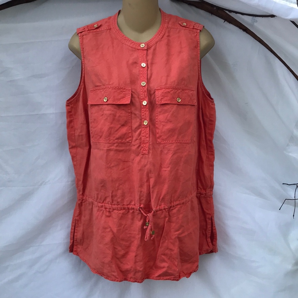 Michael Kors linen top blouse Sz 12